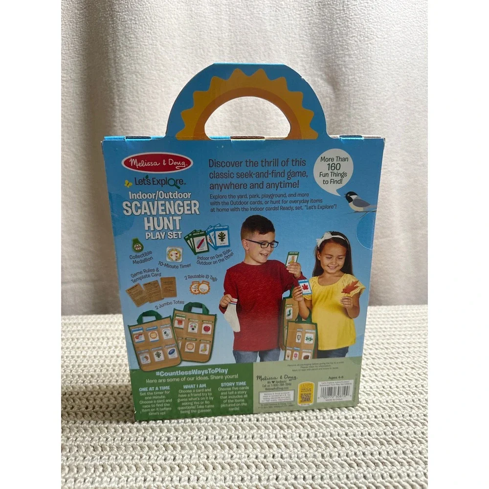 Melissa & Doug Lets Explore Indoor Outdoor Scavenger Hunt Play Set 30819 NEW